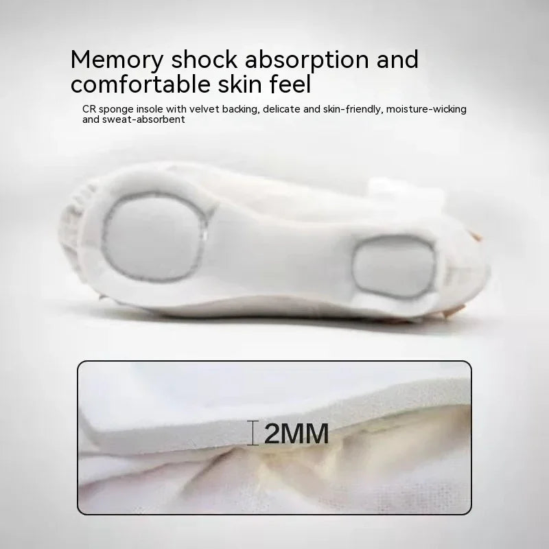 Memory foam insole with 2mm thickness, CR sponge and velvet backing for shock absorption and comfort