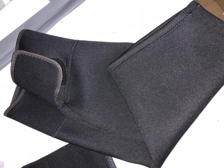 black neoprene sauna waist belt with Velcro strap for weight loss and slimming