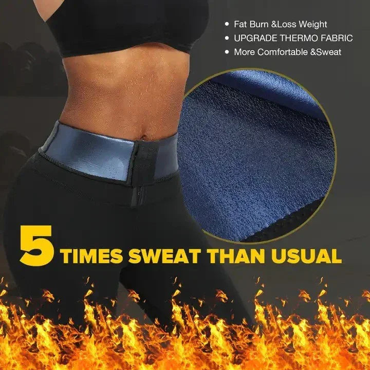 Woman wearing black waist trimmer belt with upgrade thermo fabric for fat burn, sweat, and weight loss