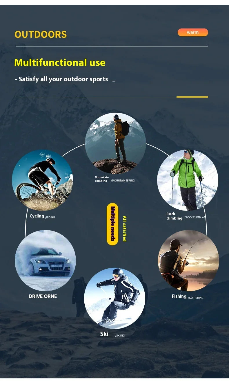 Multifunctional outdoor sports gear for cycling, mountaineering, rock climbing, fishing, skiing, and driving