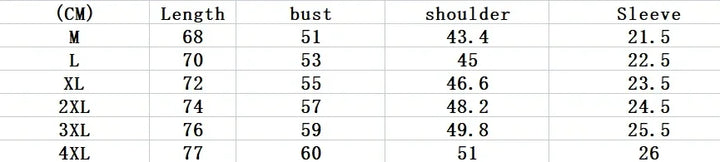 Size chart for black menswear jacket showing measurements in centimeters for length, bust, shoulder, and sleeve