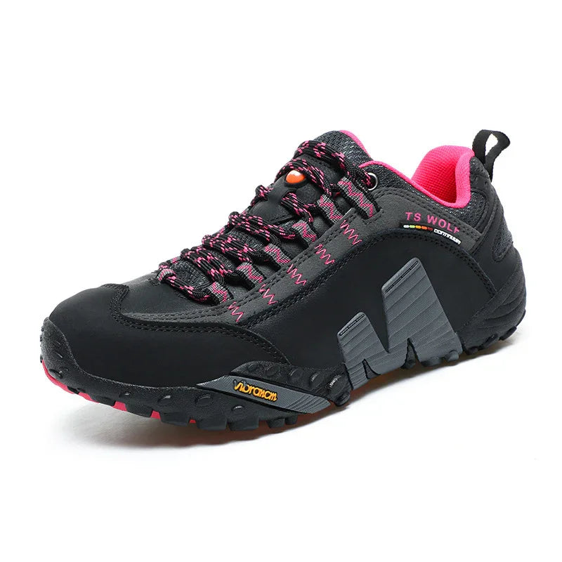 Black and pink TS Wolf hiking shoe with Vibram sole and high-traction design