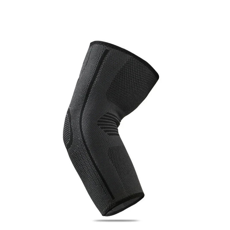 Black compression elbow sleeve support for joint pain and sports injury