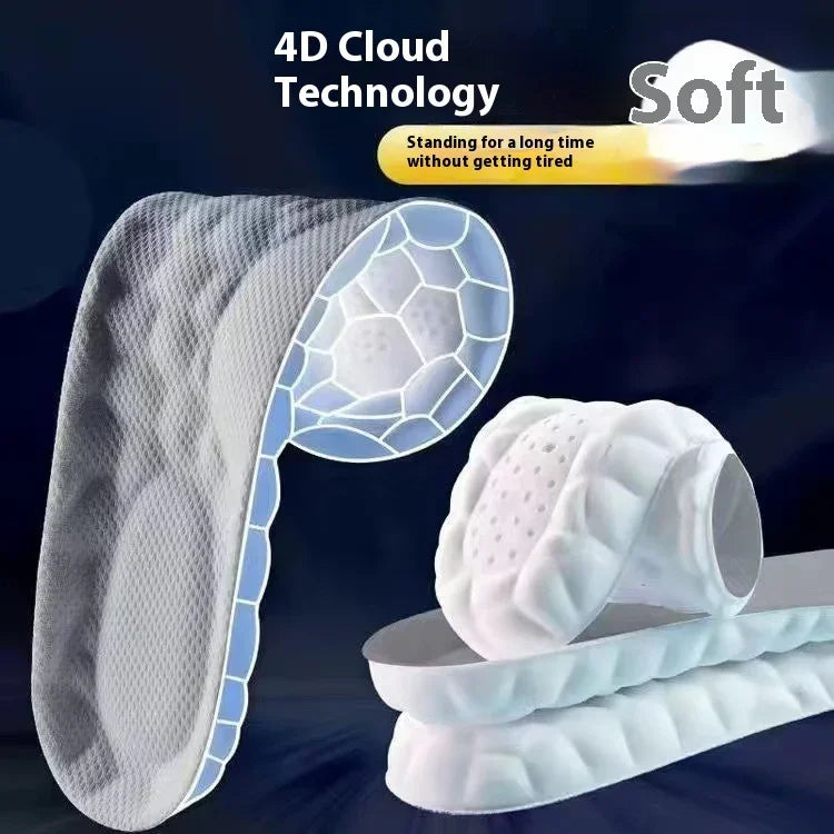 4D Cloud Technology soft shoe insoles designed for long standing without fatigue