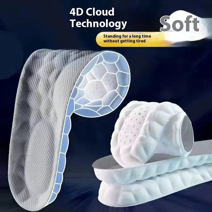 4D Cloud Technology soft shoe insoles designed for long standing without fatigue